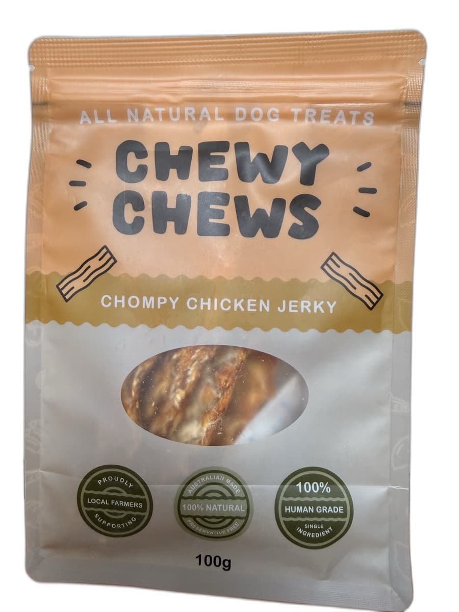 Chompy Chicken Jerky single-ingredient dog treats